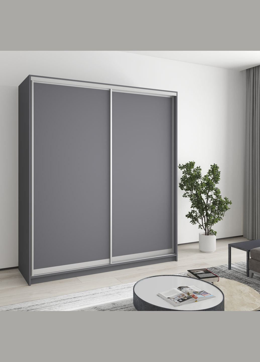 Шафа-купе дводверна Комбо AL 2ДСП 180x60x210 см (MBS-2705) MebelStar (346288380)