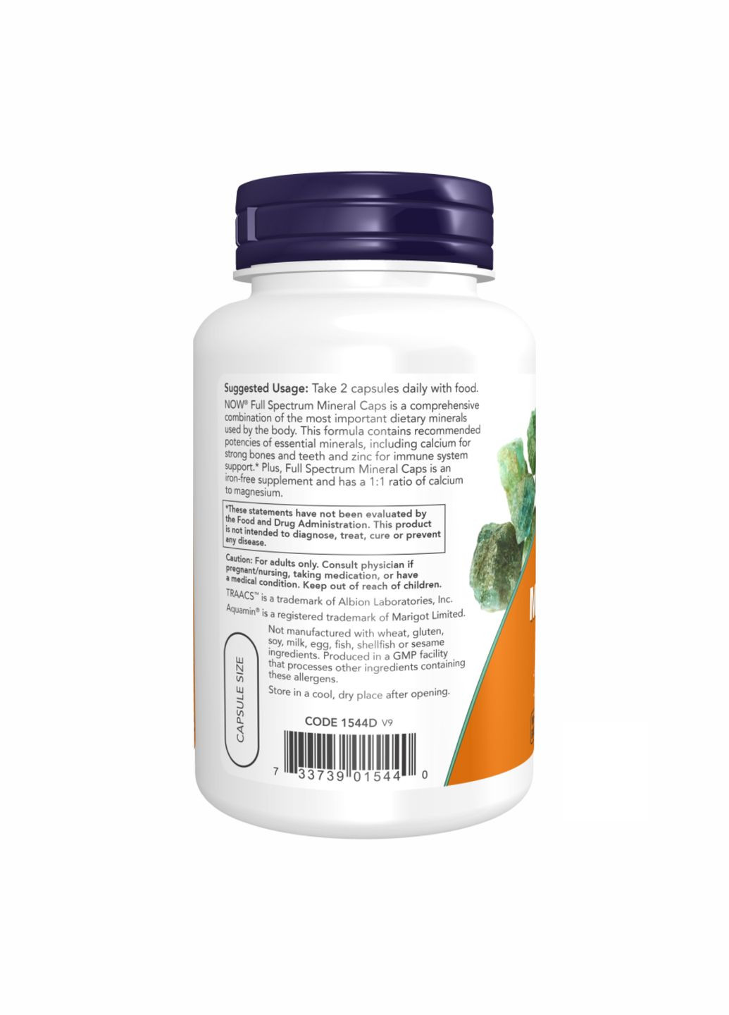 Капсули мінералів для здоров'я кісток Full Spectrum 120 вегетаріанських капсул без заліза Now Foods (367958427)