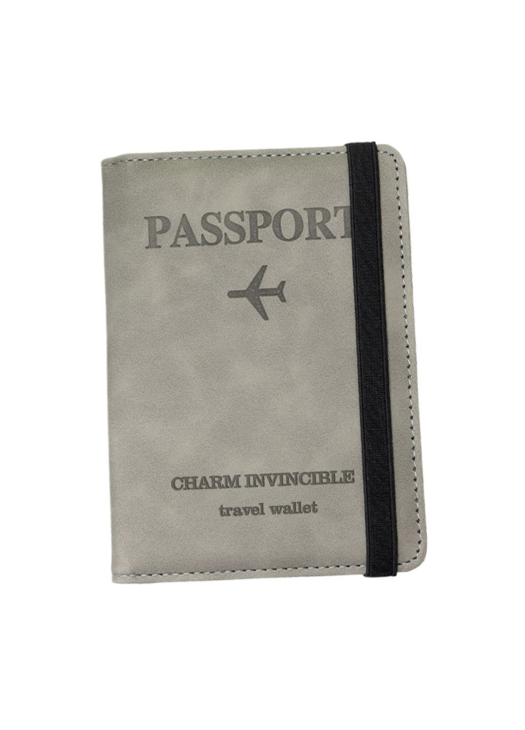 Обложка на загран паспорт з органайзером, дорожній аксесуар для чоловіків і жінок, чохол на паспорт, сірий No Brand (337169234)