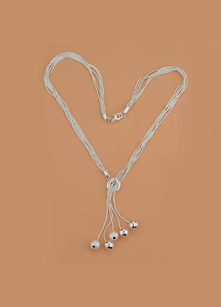 Многослойная подвеска кулон с шарами Висячие Бусы стерл. ср. тиффани tiffany No Brand (338436180)