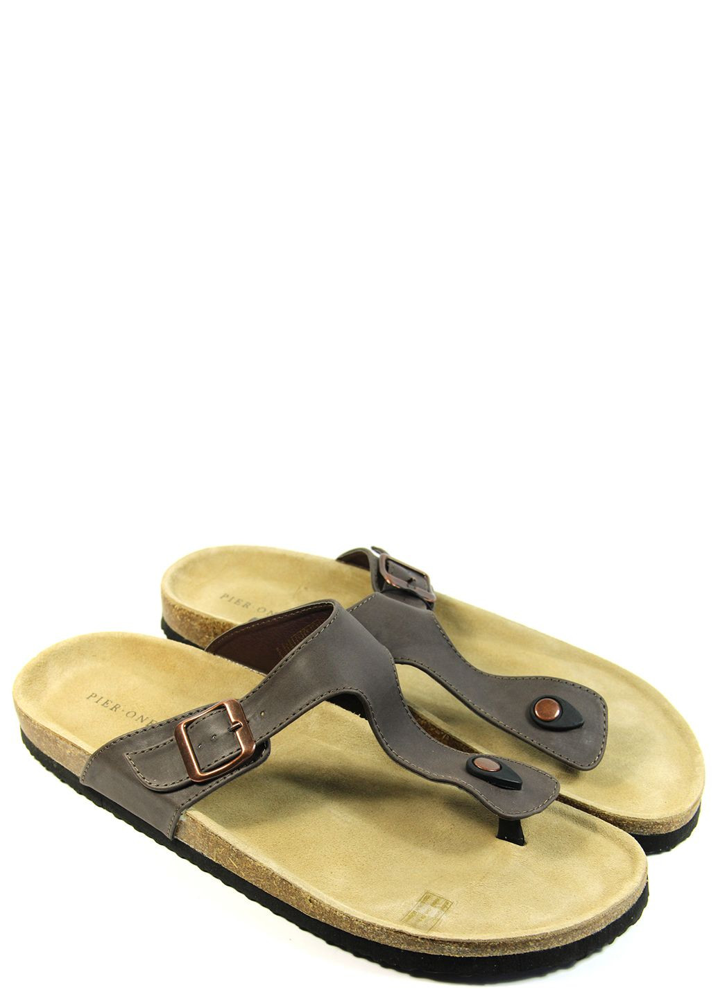 Коричневые повседневные, кэжуал мужские вьетнамки Pier One