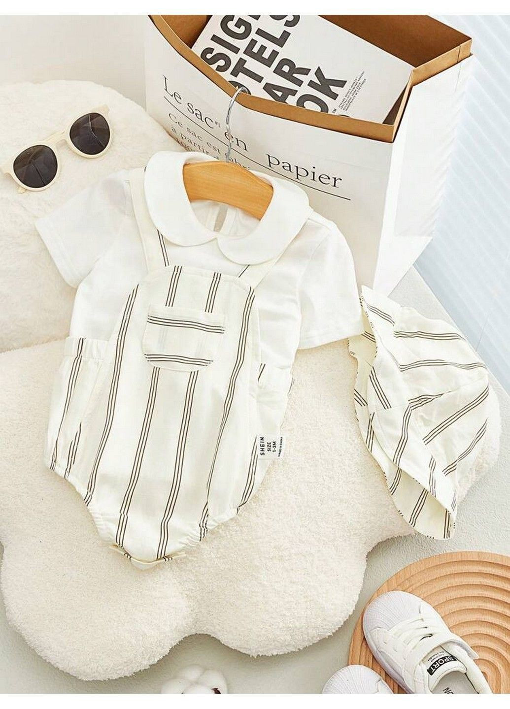 Желтый летний комплект (футболка,шорты,панама) SHEIN