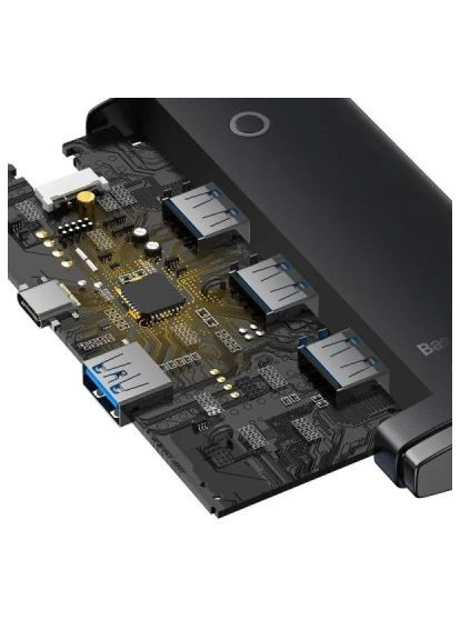 Концентратор (WKQX030401) Baseus USB-C to 4xUSB 3.0 1.0m black (366645630)