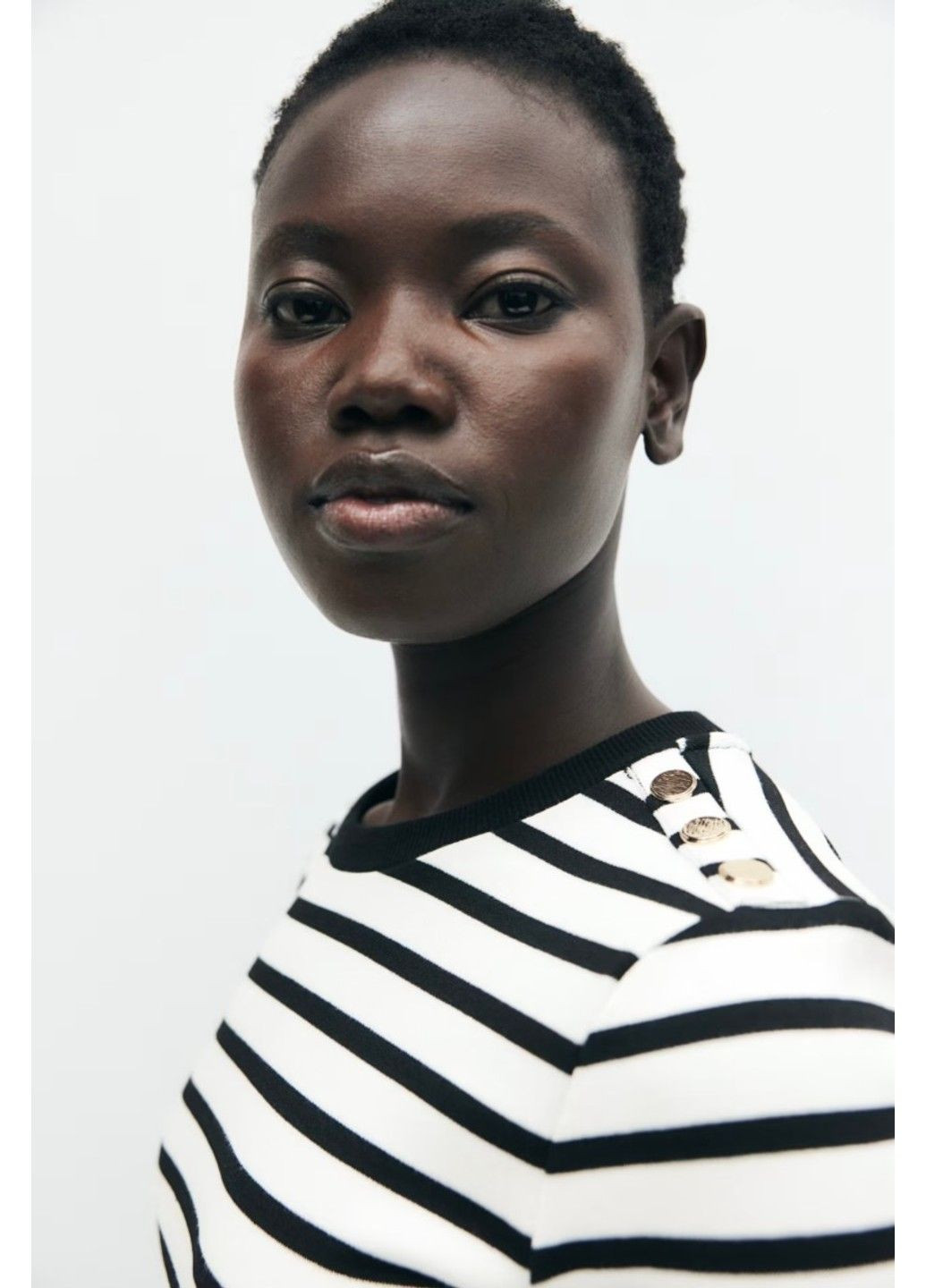 Женский трикотажный топ Н&М (58150) XS Белый H&M (322380172)