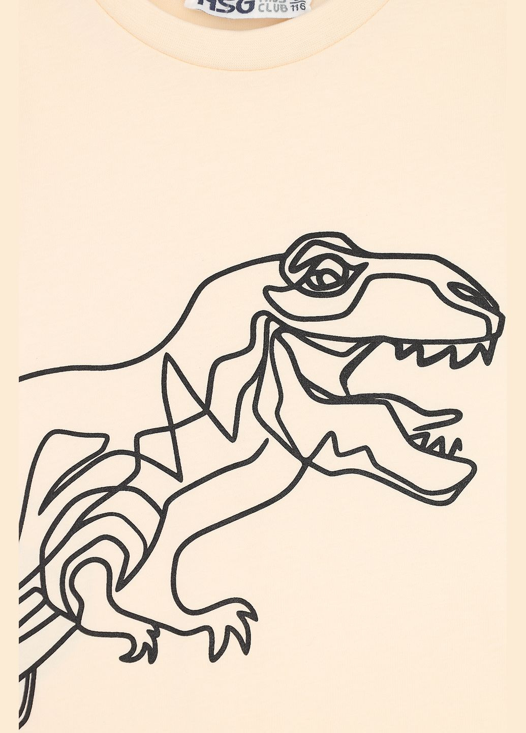 Бежева літня футболка з коротким рукавом для хлопчика колір бежевий цб-00273661 HSG kids club