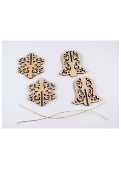 Набір дерев'яних новорічних іграшок (2 фігурки) РАНОК (366818779)