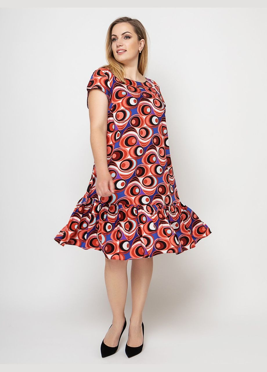 Комбинированное повседневный платье яна 54 разные цвета лето 0154 Vlavi