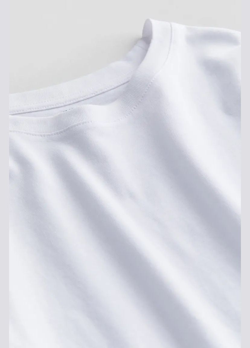 Біла літня футболка базова для хлопчика біла H&M Базова