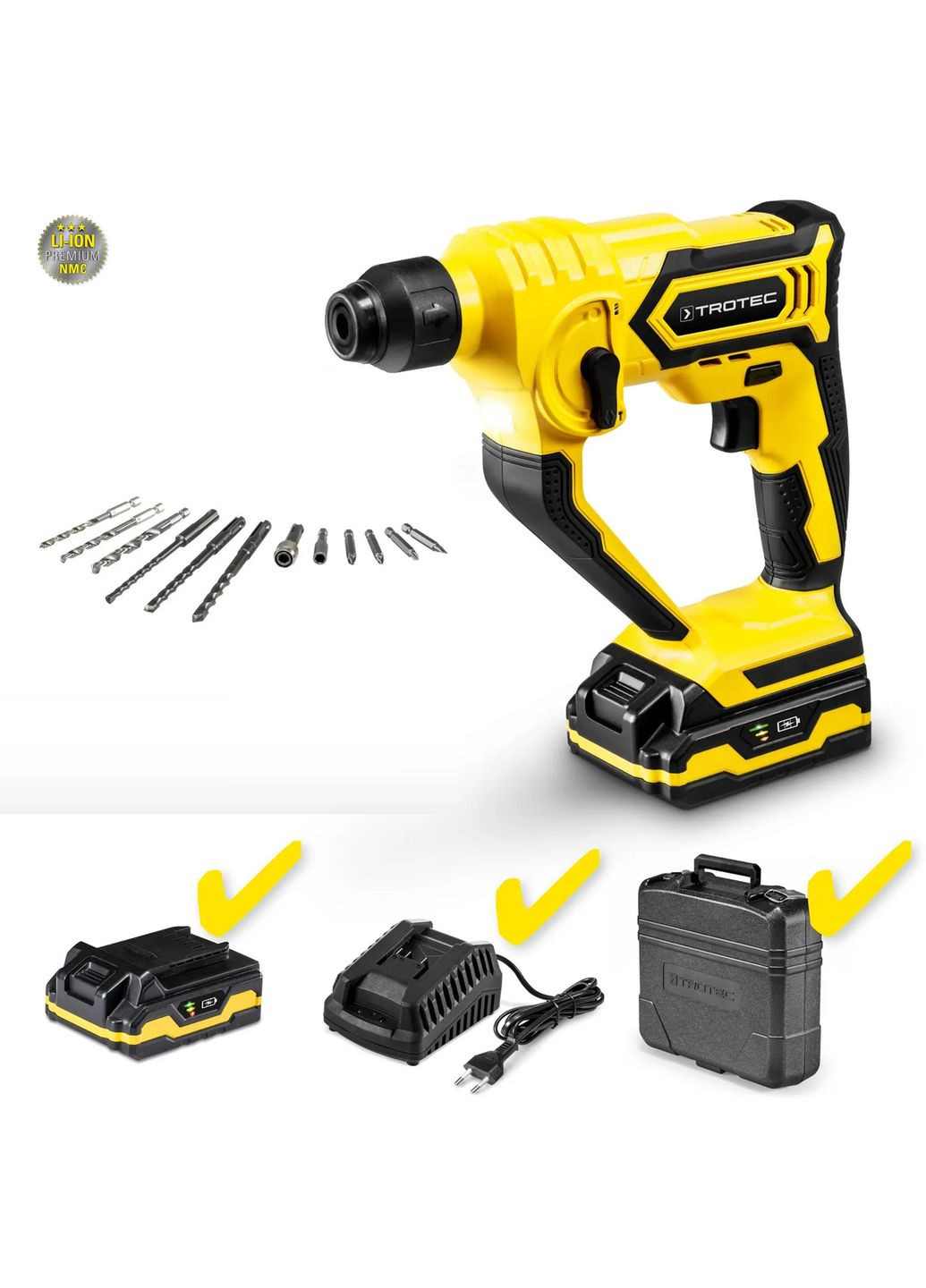 Перфоратор акумуляторний PRDS 10-20V + кейс (4415000201) Trotec (372472642)