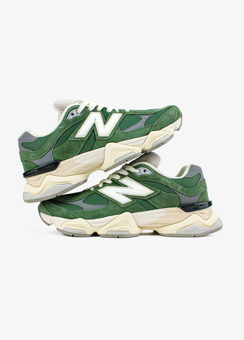 Кроссовки женские и мужские New Balance 9060 green | Нью Беланс 9060 зеленые No Brand зелёные всесезоны (313653566)
