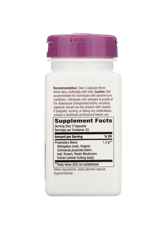 Эхинацея, астрагал и рейши Echinacea Astragalus & Reishi 100 капсул Nature's Way (359473945)