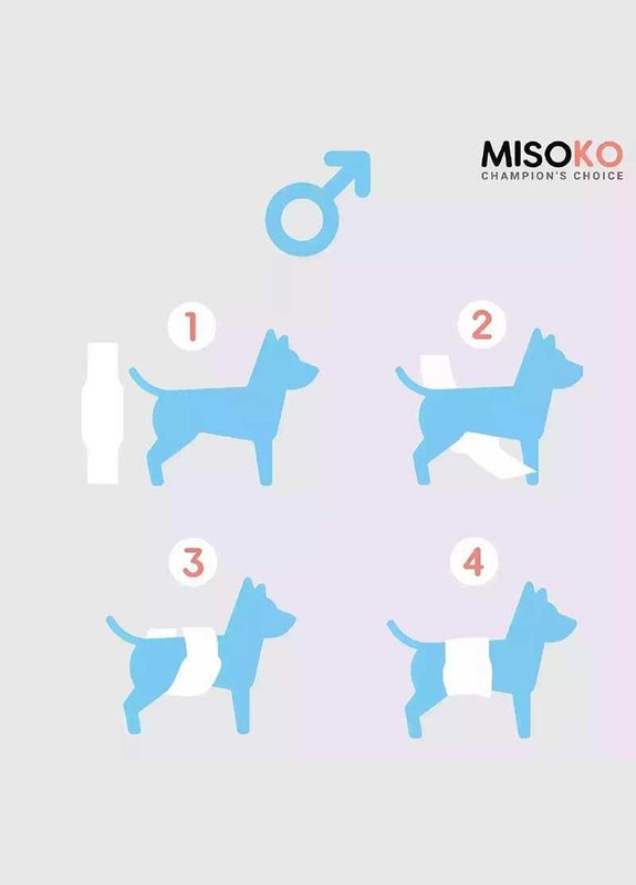 Подгузник размер L многоразовый для собаккобелей Осьминог, синий 63956 (*) Misoko&Co (295012841)
