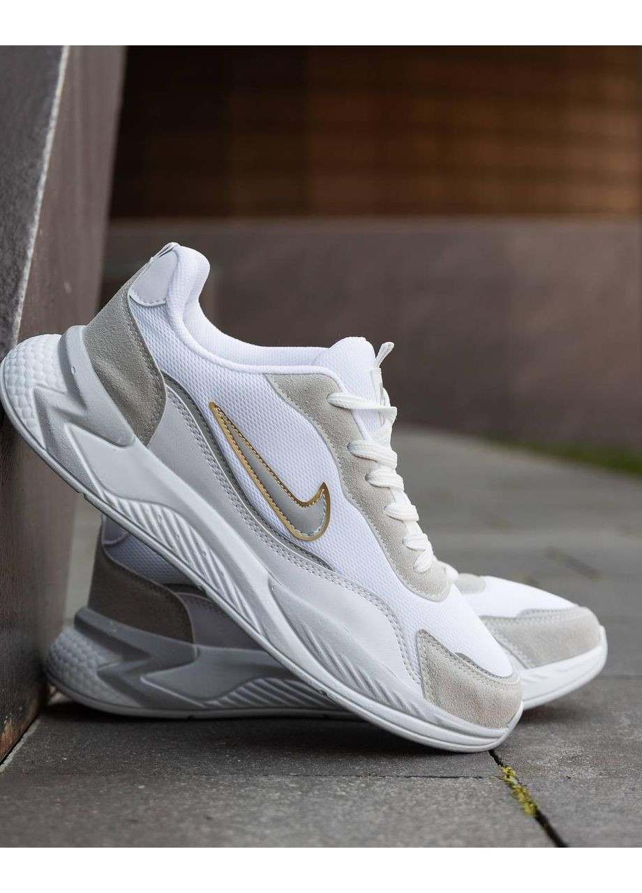 КРОСІВКИ ЖІНОЧІ NIKE RACER WHITE SILVER НАЙК No Brand бежеві демісезони (367174604)