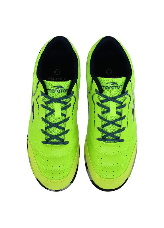 Цветные обувь для футзала мужская 230508 салатово-черно-темно-синий (57446006) Maraton