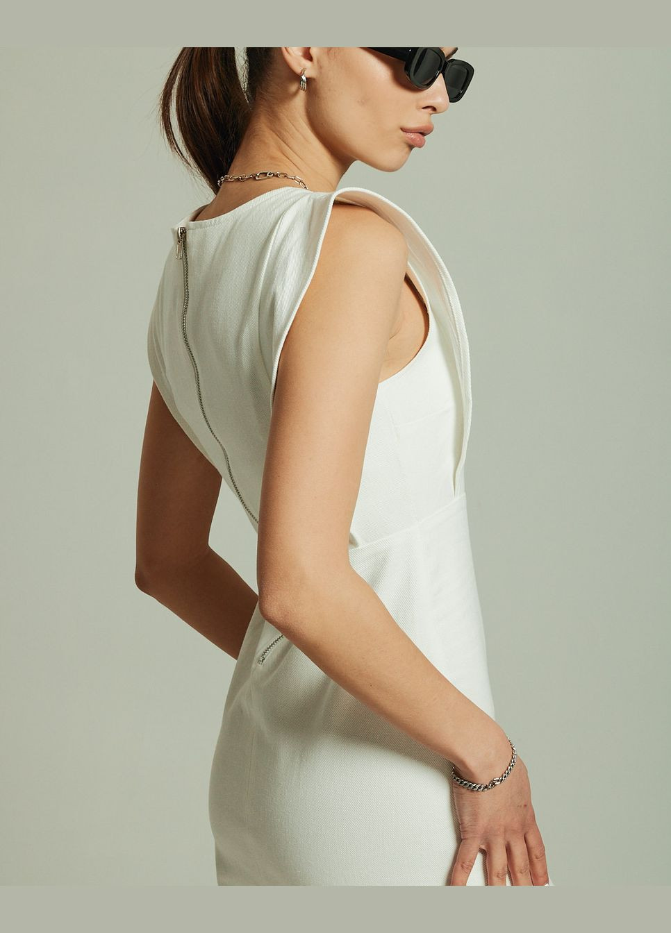 Білий кежуал сукня міні QUZU