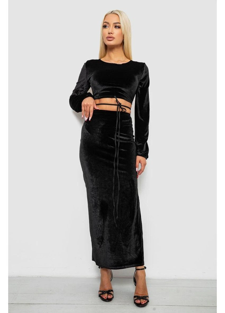 Костюм женский однотонный велюровый,, 244R365, 50, XL Ager (399545949)