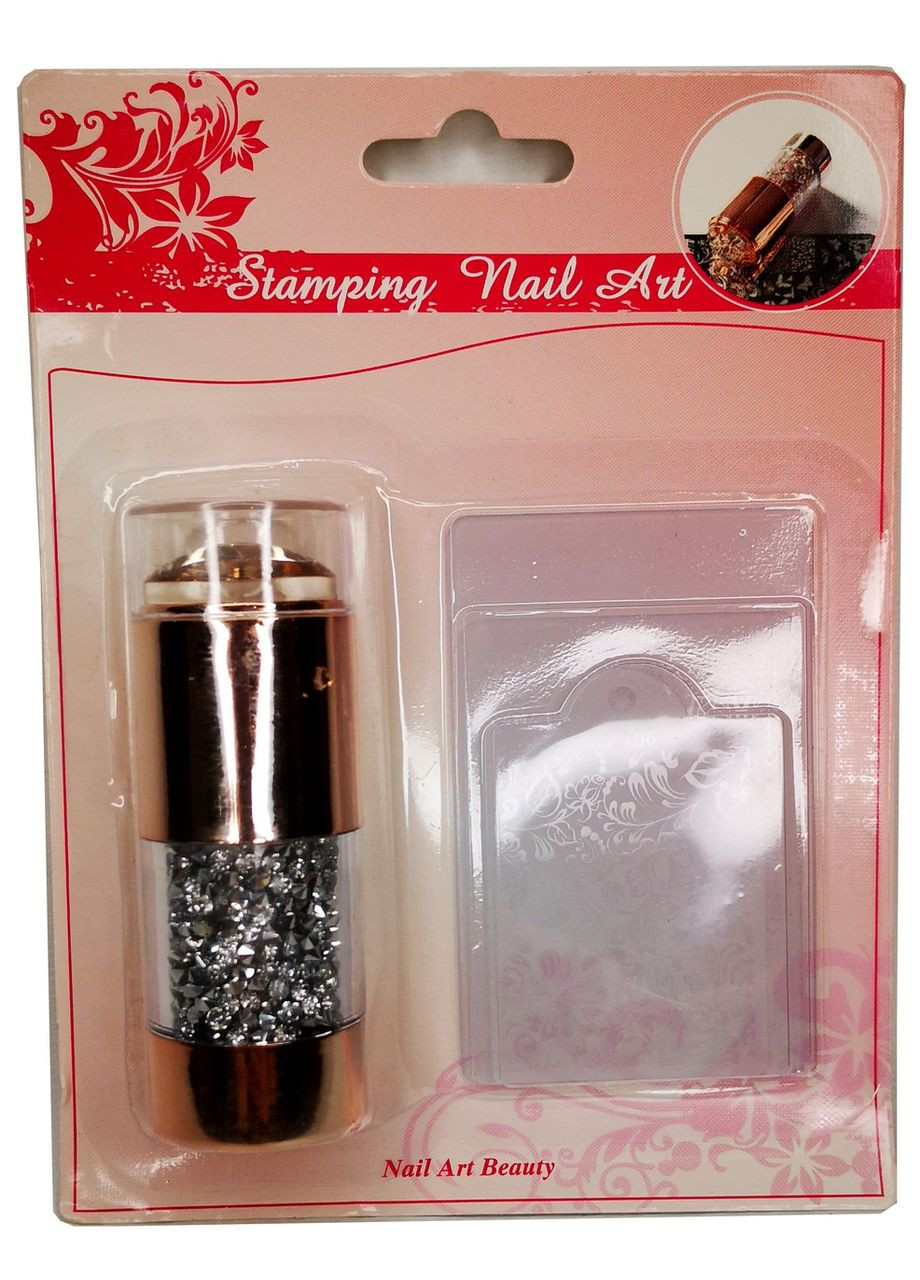 Штамп двойной с камнями (со скребком) No Brand (299721513)