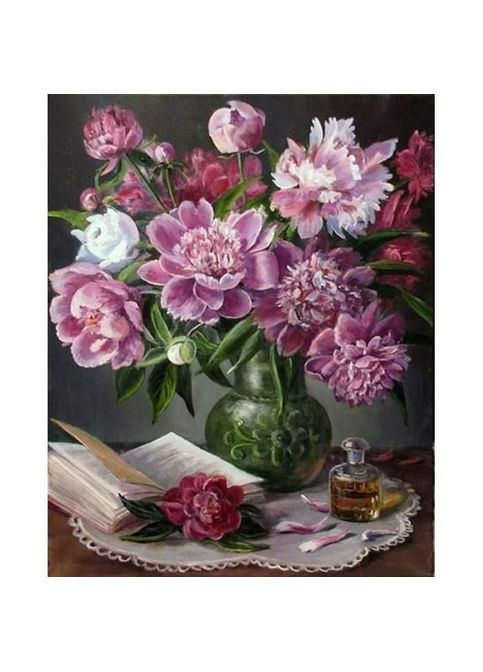 Алмазная мозаика Цветы и книга 40х50 No Brand (335977143)