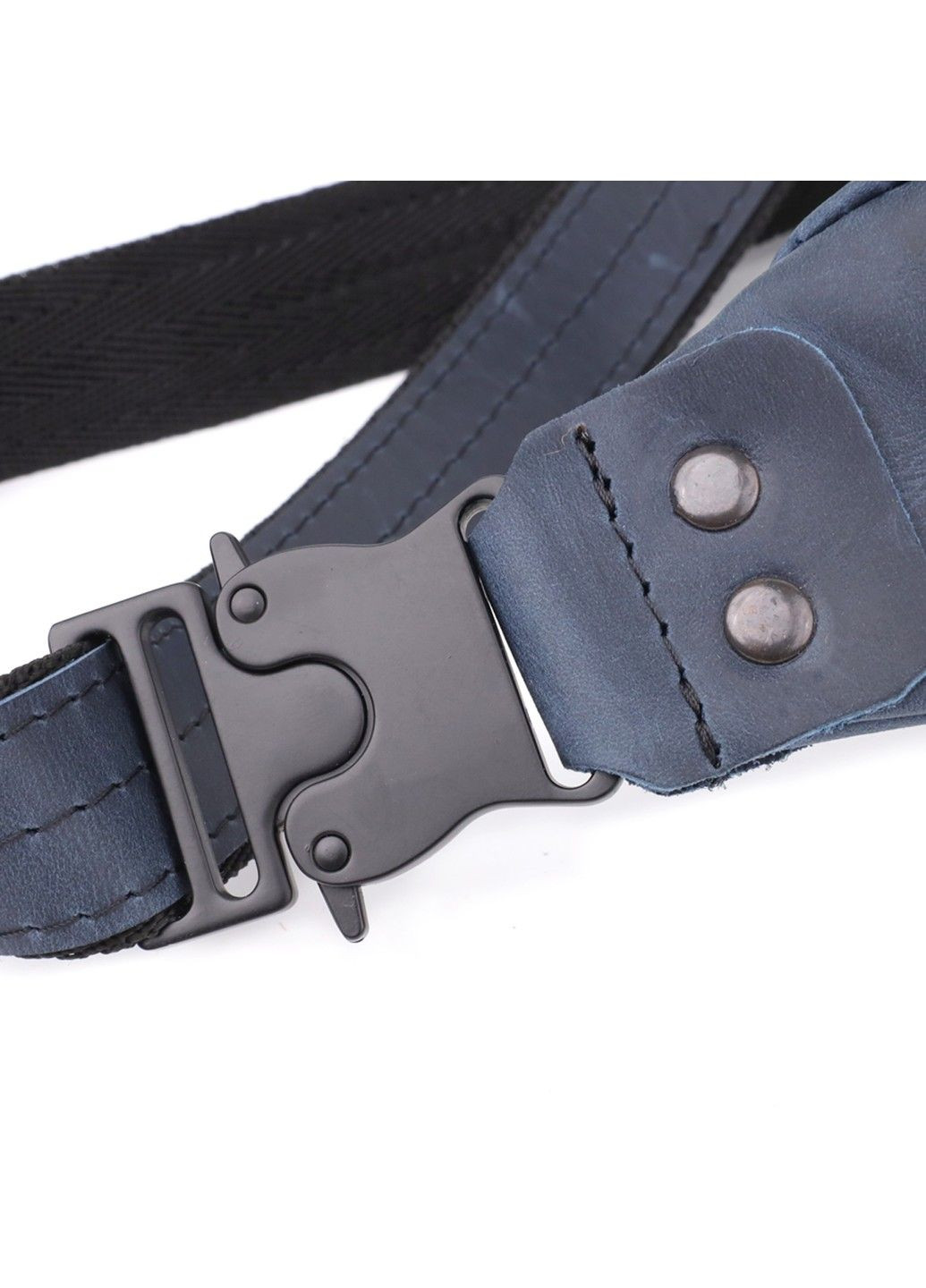 Чоловіча зручна бананка з натуральної вінтажної шкіри 23132 Синій Shvigel (335007594)