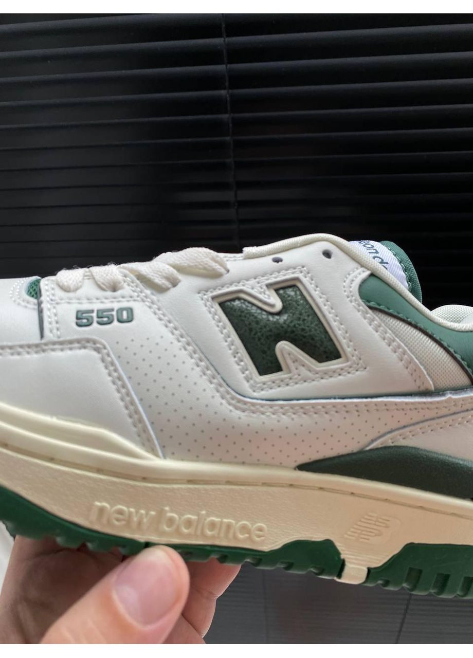 Сірі Осінні кросівки чоловічі new balance 550 green lether leon dore нью беланс 550 No Brand