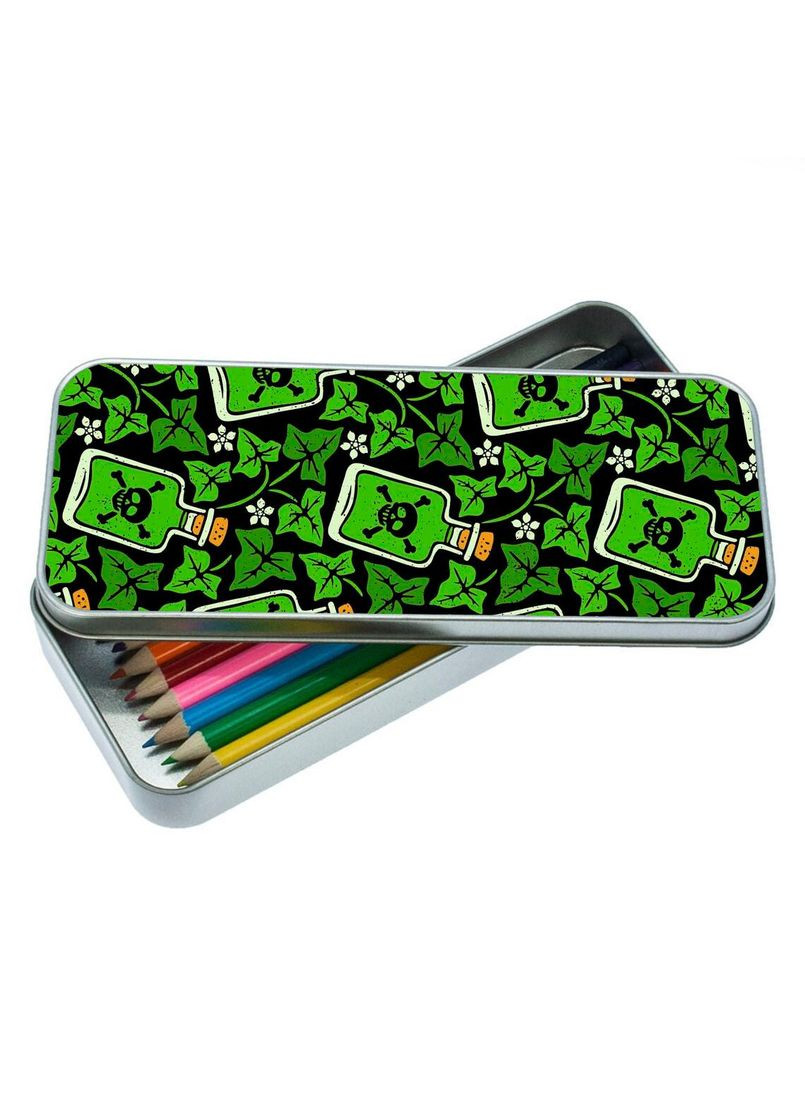 Пенал шкільний для хлопчика та дівчинки металевий губи 7*18 см Silver No Brand (309158787)