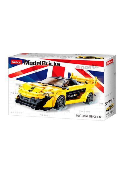 Конструктор Model bricks Гоночна машина жовта (M38-B0956) Sluban (370624634)