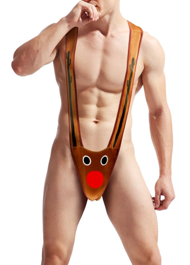 Мужской новогодний боди "Олень" - Мужское белье No Brand (368892357)