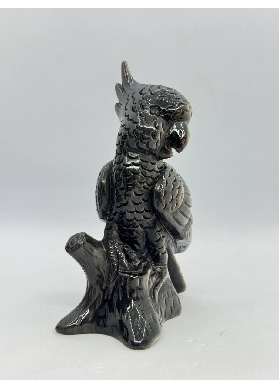 Попугай из обсидиана 180*90 мм Черный No Brand (361319761)