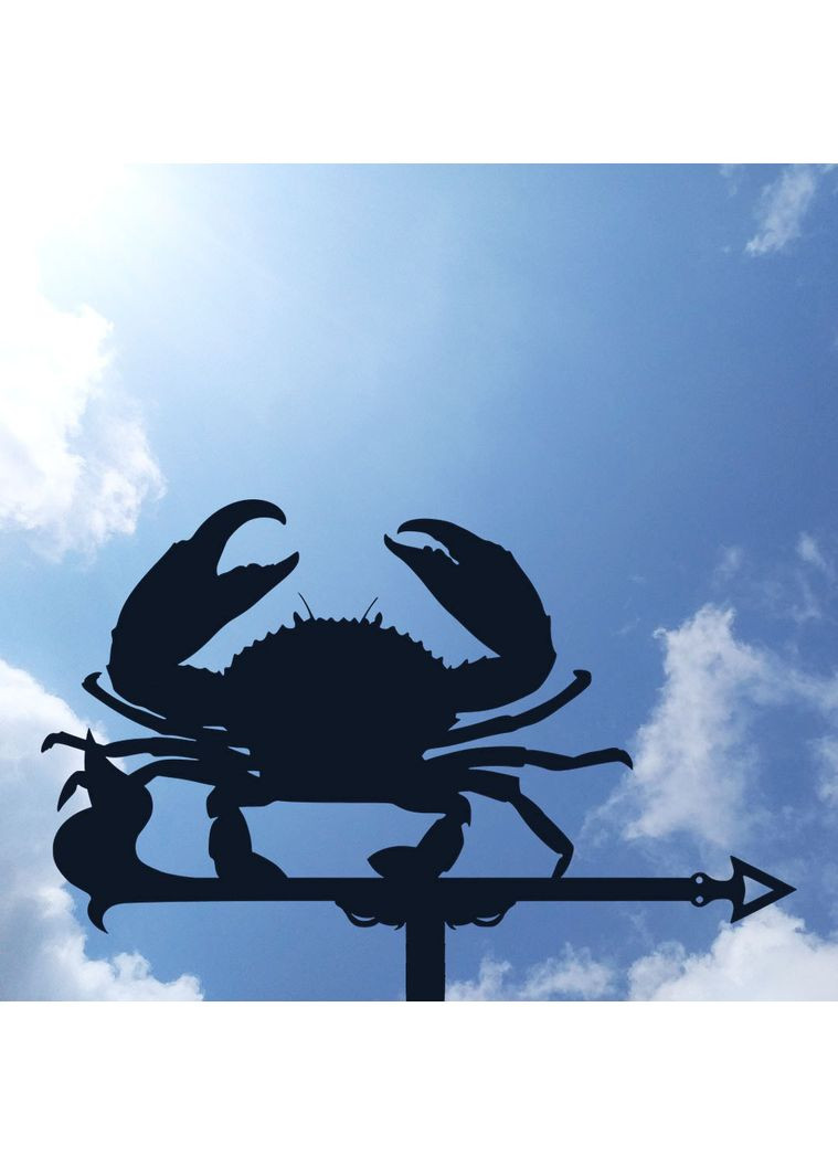 Флюгер на будинок Краб, флюгер на дах з металу 2 мм. No Brand (368896803)