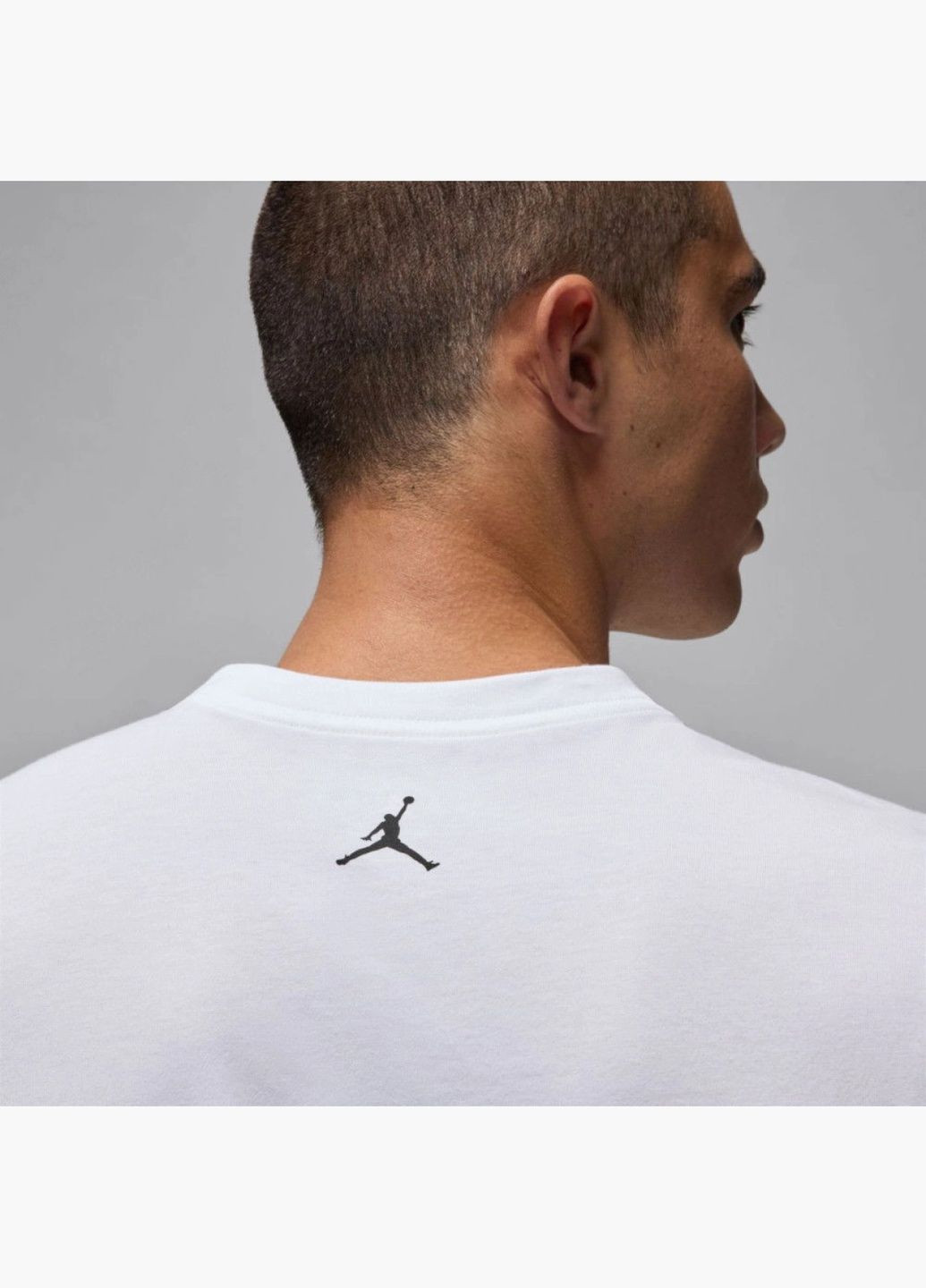 Біла футболка чоловіча m j brand dot mj ss crew white fz1936-100 Air Jordan