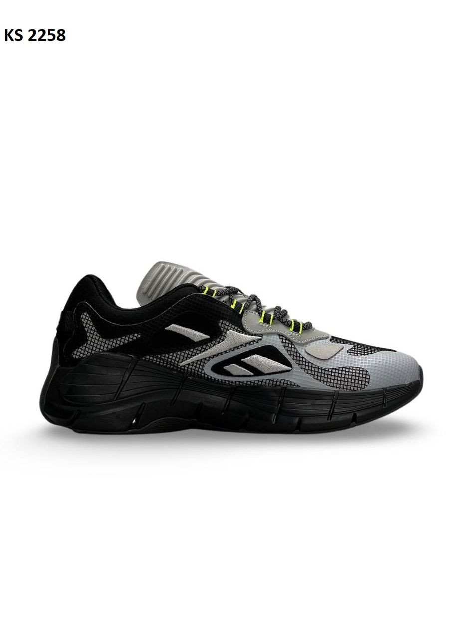 КРОССОВКИ ЖЕНСКИЕ REEBOK ZIG KINETICA II BLACK GREY РИБОК ЗИГ КИНЕТИКА No Brand серые демисезоны (368867818)