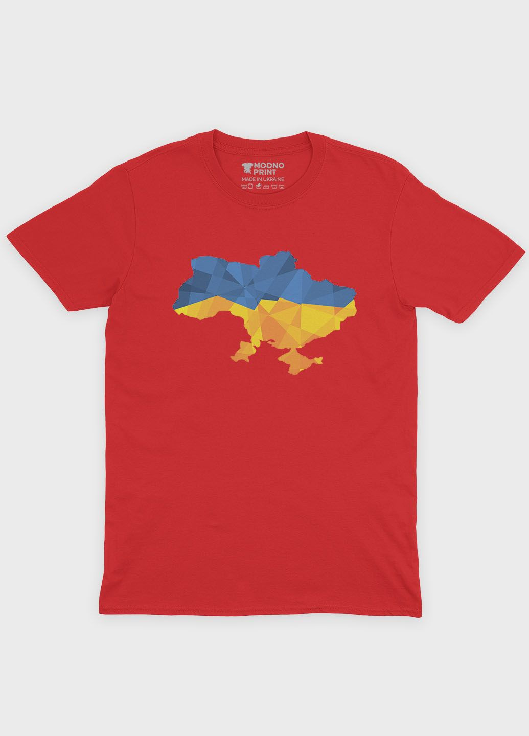 Червона літня жіноча футболка з патріотичним принтом мапа україни (ts001-1-sre-005-1-005-f) Modno
