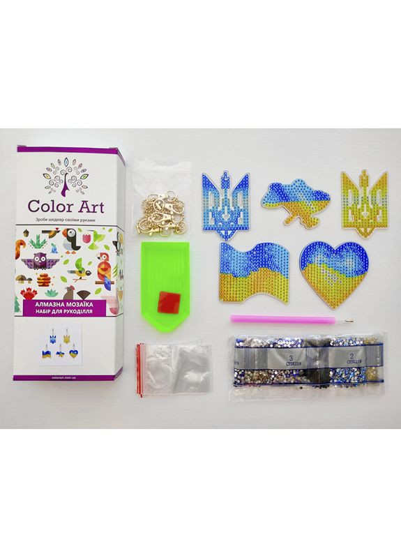 Набор брелков алмазная выкладка "Щенячий патруль" BR46, 6 шт ColorArt (369787473)