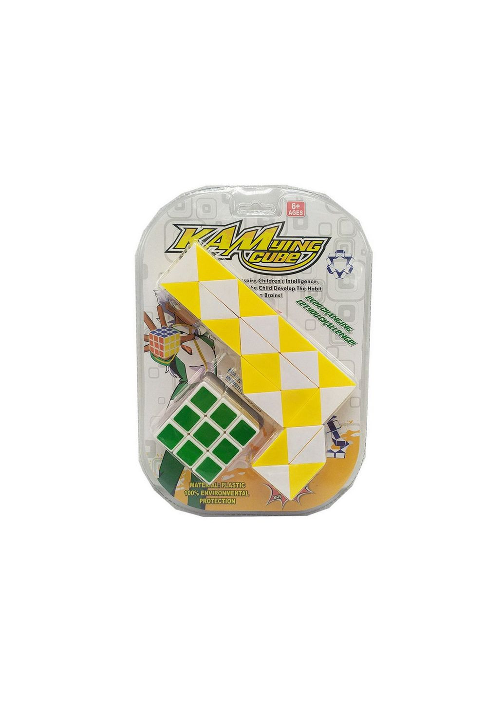 Кубик со змейкой T1157-3 в блистере Желтый Bambi (283022089)