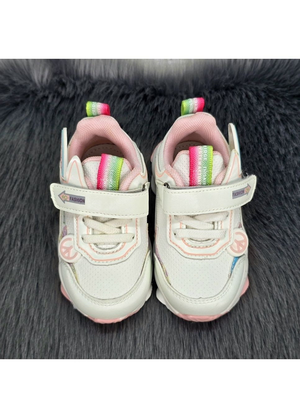 Белые демисезонные кроссовки детские для девочки Paliament
