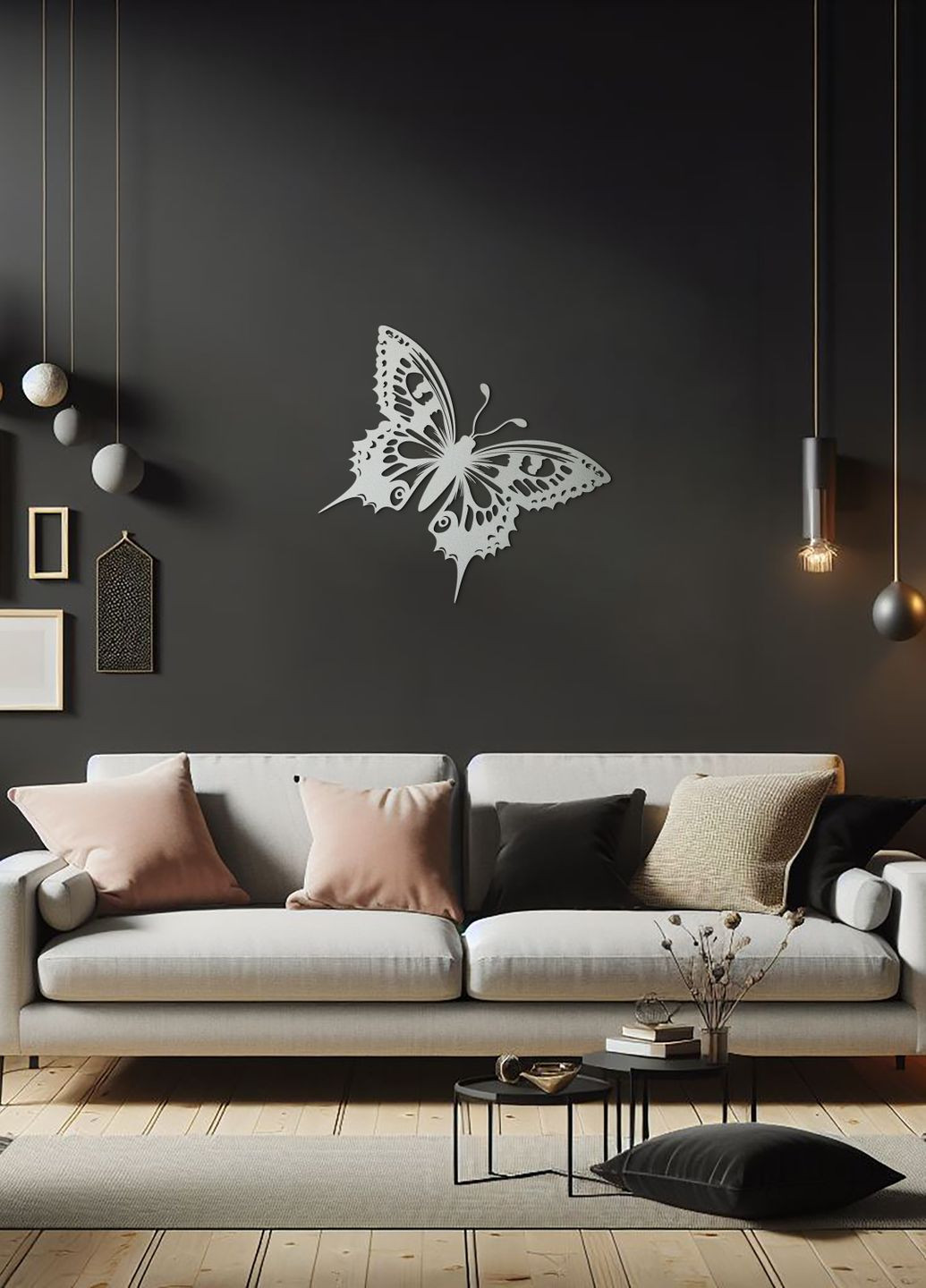Декор для кімнати, сучасна картина на стіну "Політ метелика", декоративне панно 35х38 см Woodyard (292112260)