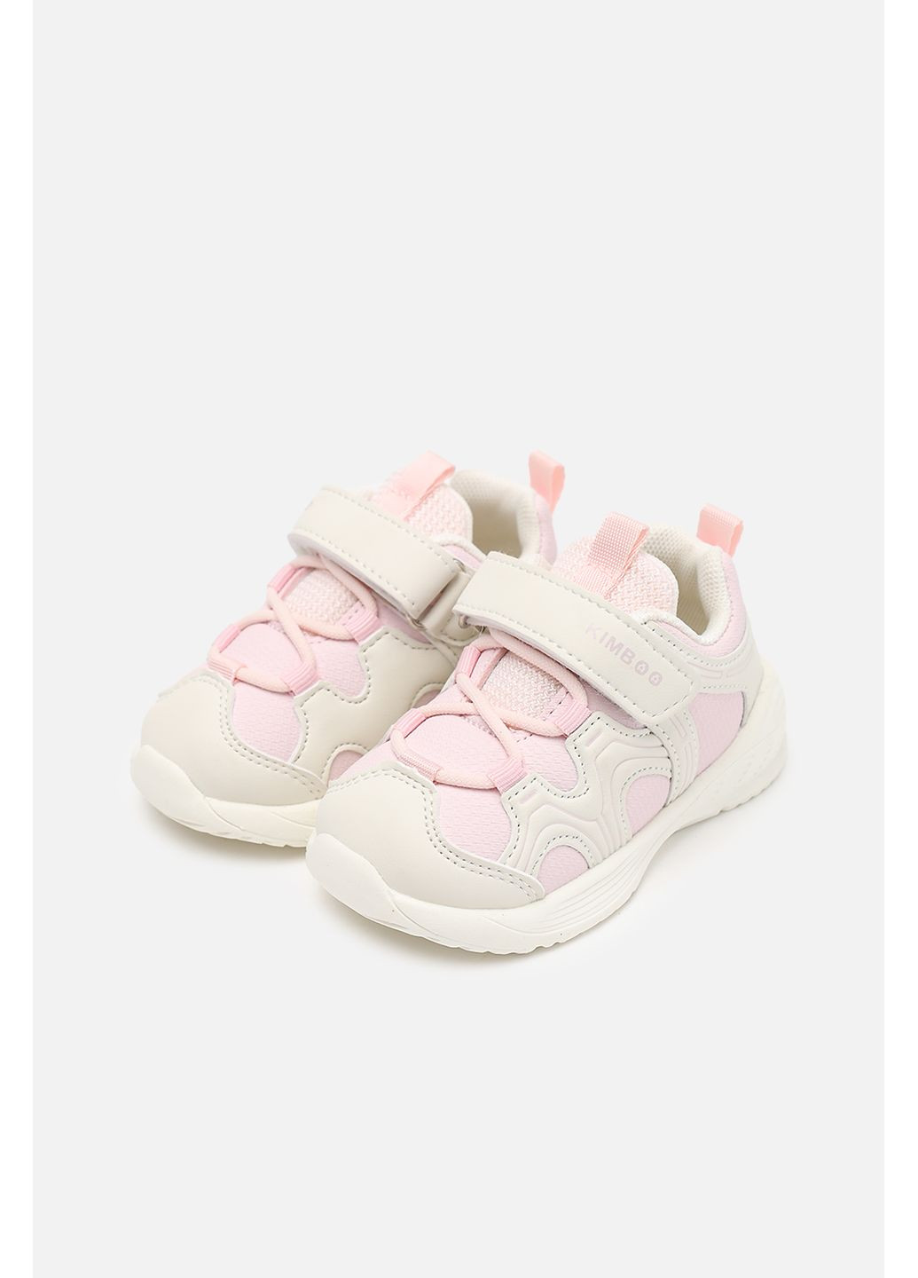 Розовые демисезонные кроссовки для девочки цвет розовый цб-00282709 Kimboo