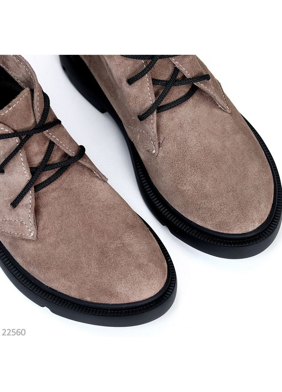 Осенние демисезонные замшевые ботинки Helen из натуральной замши