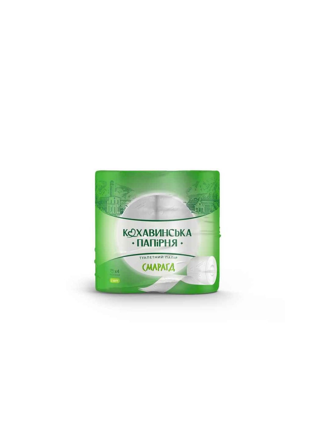 Туалетная бумага 4шт 2слой "Изумруд" целлюлоз. Кохавинка (346393215)