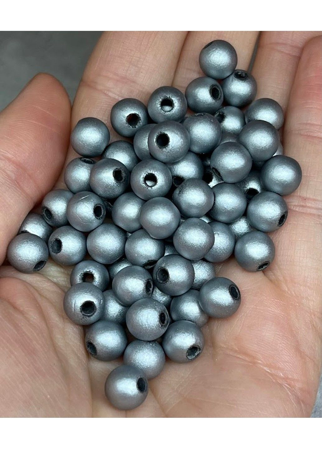 Бусина гальваніка (матова) 8 мм, упаковка 98-100 шт, ≈ 30 грам No Brand (303282360)