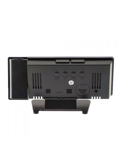 Светящиеся зеркальные часы с проектором времени на стену или потолок, и термометром VST 896S Черные зеленная подсветка MDR No Brand (371793937)