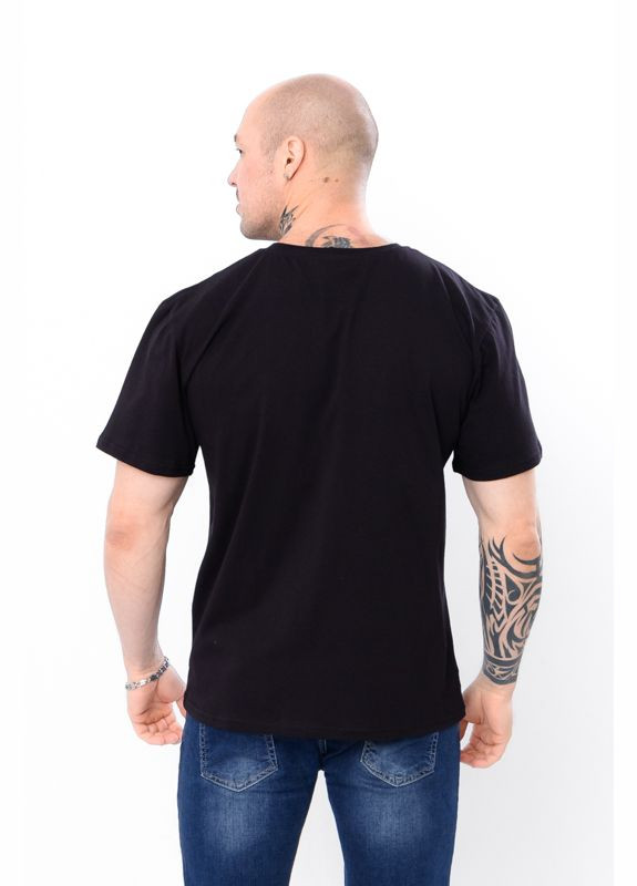 Черная футболка мужская с коротким рукавом Носи своє