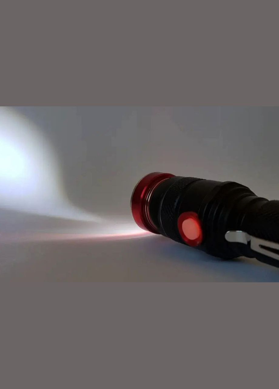 Фонарь ручной аккумуляторный BL-736-T6 1 режим фонарик противоударный с клипсой зумом 18650 X-Balog (297331254)