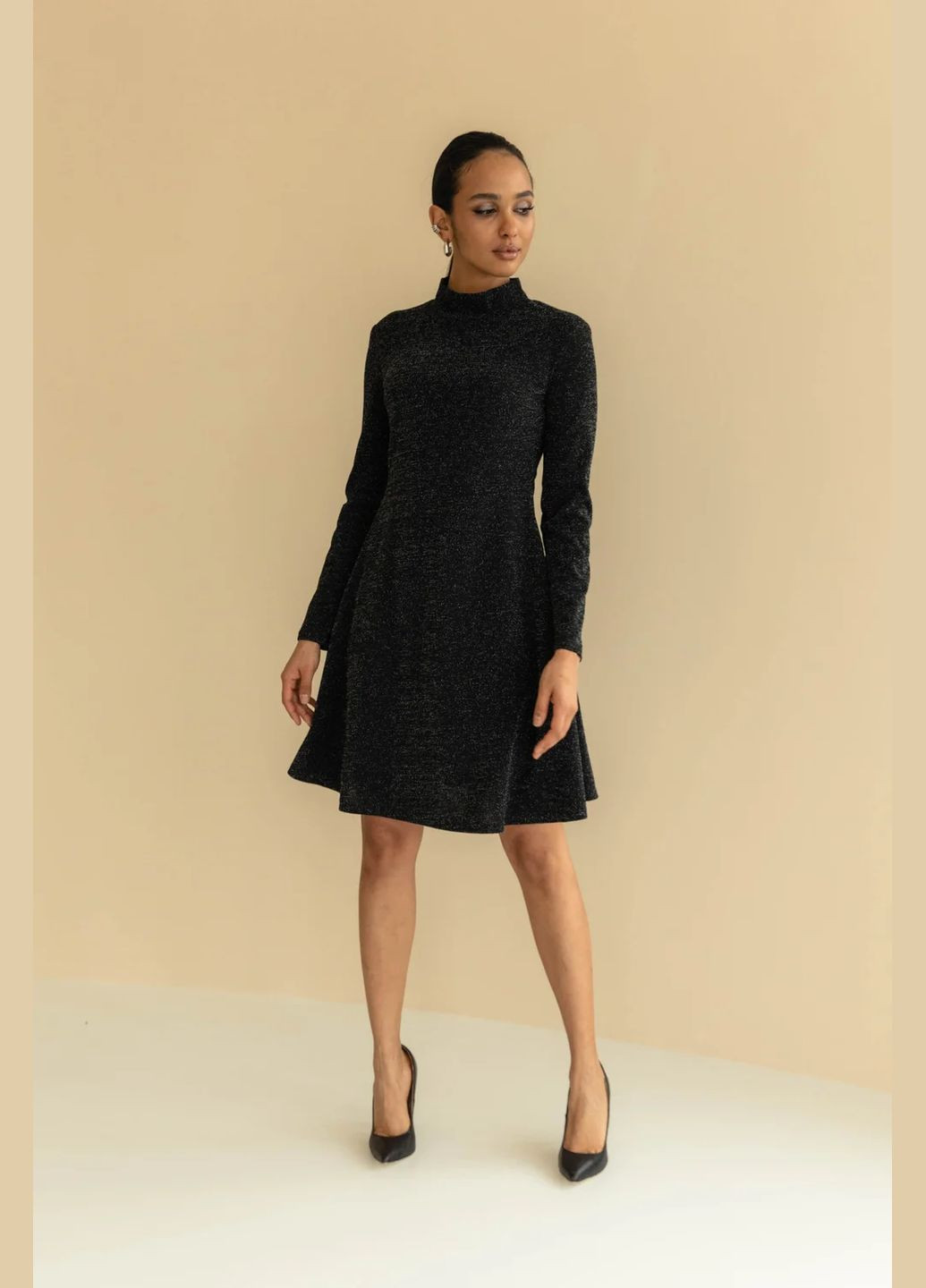 Черное праздничный, повседневный, кэжуал, коктейльное платье клеш Seventeen