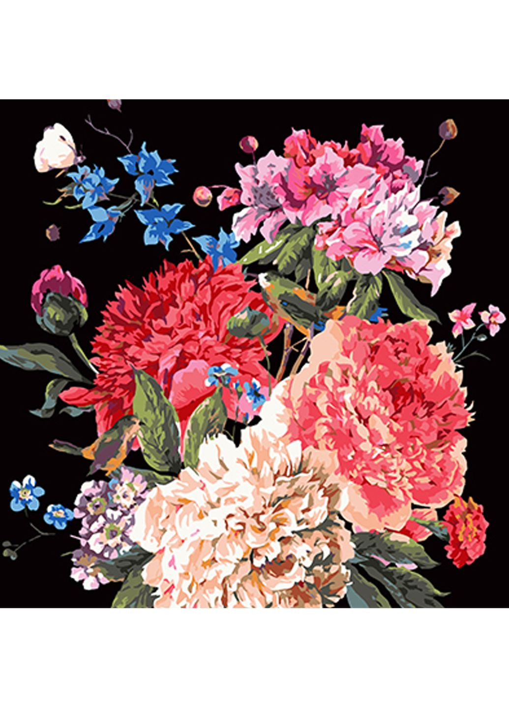 Картина по номерам "Цветочная гармония" см – рисование для детей и взрослых, творчество и развлечение. Strateg (369758483)