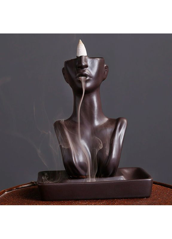 Подставка для аромата JC2022073000003 Девушка Brown для ароматических палочек и конусов 5 шт. Lesko (370368889)