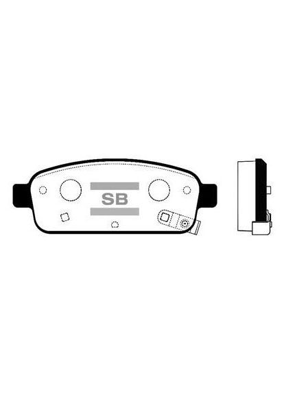 Колодка торм. диск. CHEVROLET CRUZE 10- задн. (пр-во SANGSIN) SP1363 HI-Q (364975471)