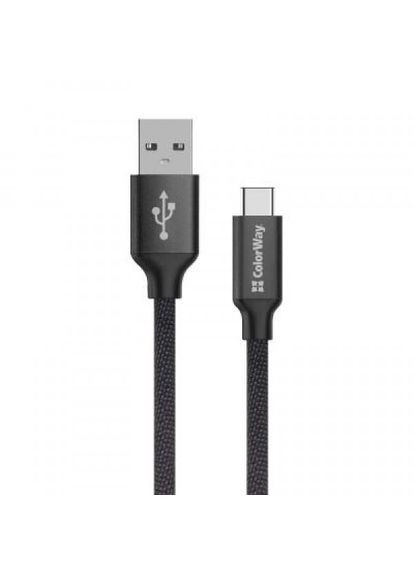 Дата кабель USB 2.0 AM to TypeC 2.0m black (CW-CBUC008-BK) Colorway usb 2.0 am to type-c 2.0m black (268140157)