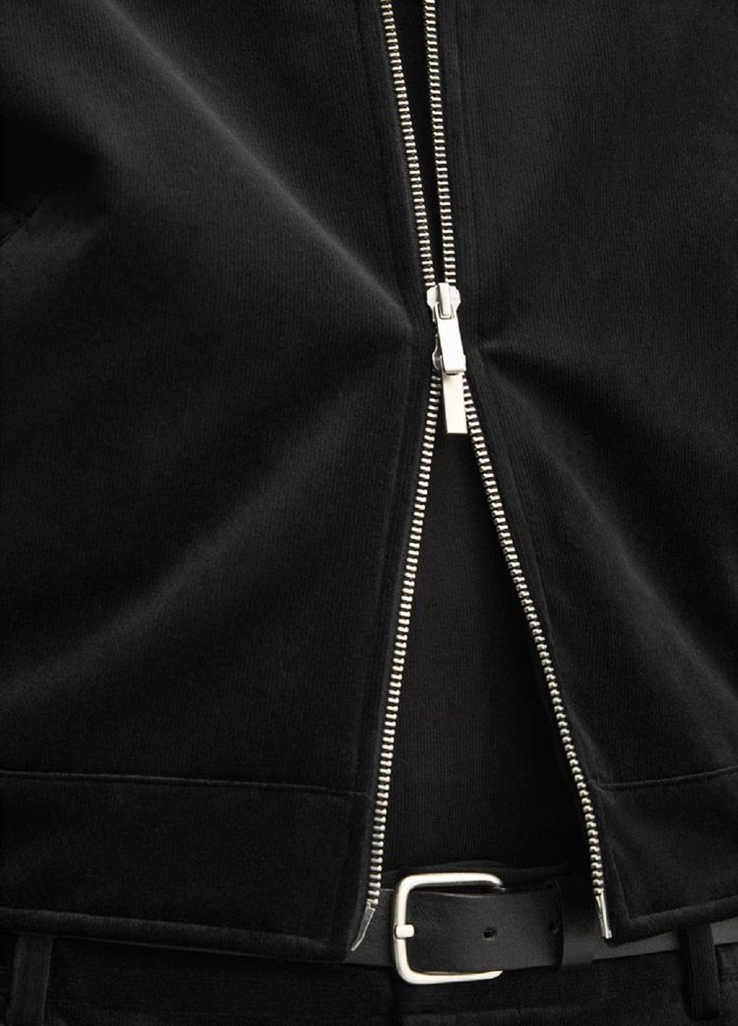 Черная рубашка однотонная Zara