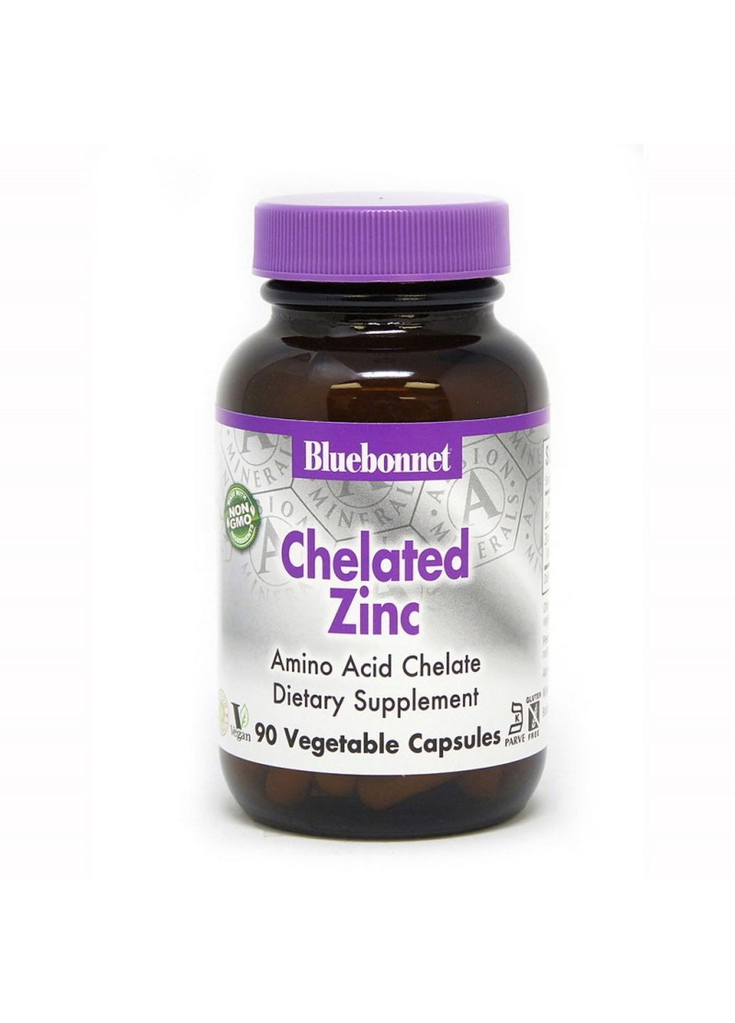 Витамины и минералы Albion Chelated Zinc, 90 вегакапсул Bluebonnet Nutrition (293339999)